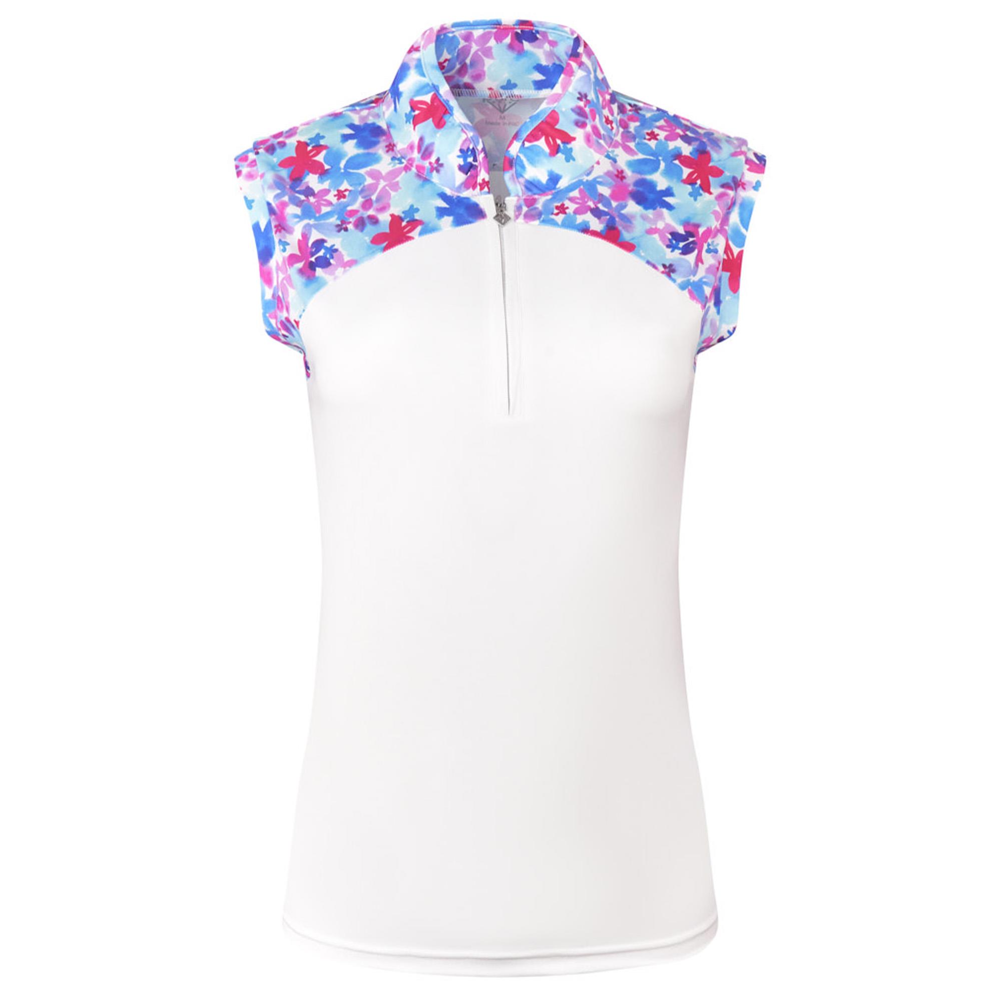 Pure Golf Spirit Ladies Sleeveless Golf Polo Watercolour Daydream
